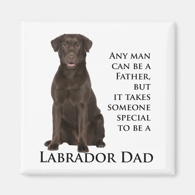 Chocolate Lab Dad Magnet (Front)