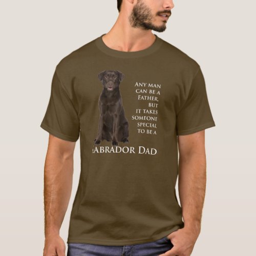 Chocolate Lab Dad T_Shirt