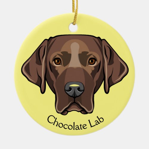 Chocolate Lab Design Ornament