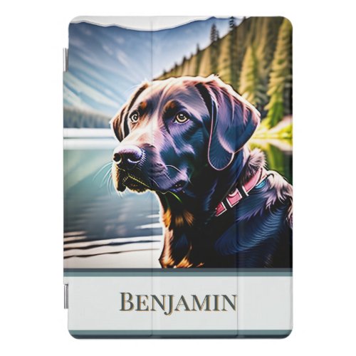 Chocolate Lab Dog at Blue Mountain Lake iPad Pro C iPad Pro Cover