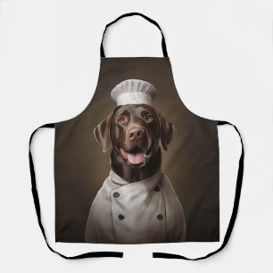 Chocolate Lab Dog Chef  Apron