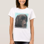Chocolate Lab Dog Ladies T-Shirt