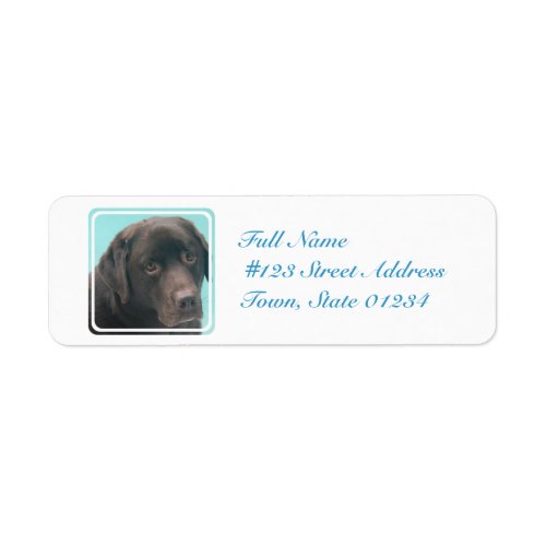 Chocolate Lab Dog Mailing Labels