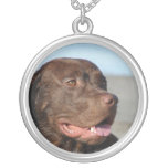 Chocolate Lab Dog Necklace