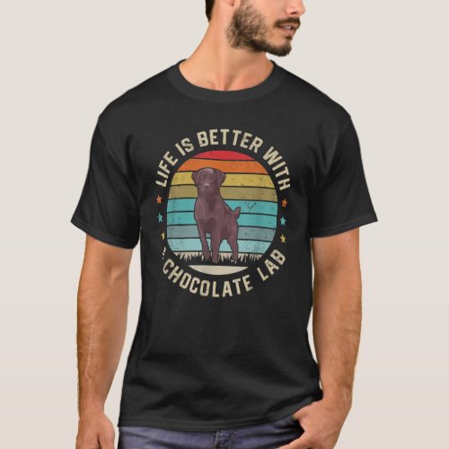 Chocolate Lab Dog Owner Dog Dad Mom Brown Labrador T_Shirt