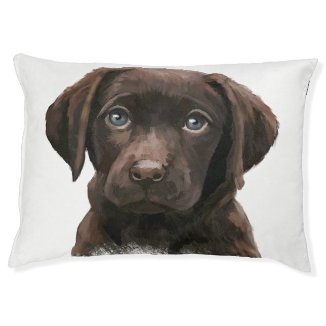 Chocolate Lab Dog Pet Bed (Front)