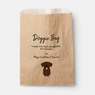 Chocolate Lab Doggie Bag for Wedding, Favor Bags