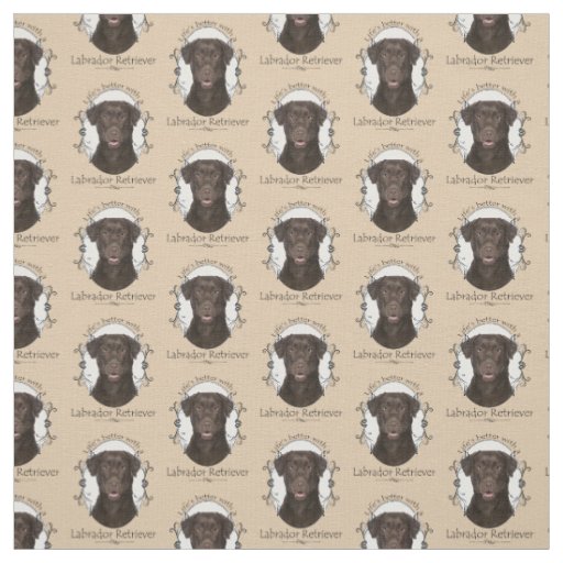 Chocolate Lab Fabric