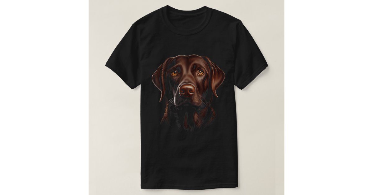 gruppe Sanktion løfte Chocolate Lab Face Dog Lover Graphic for Men Women T-Shirt | Zazzle