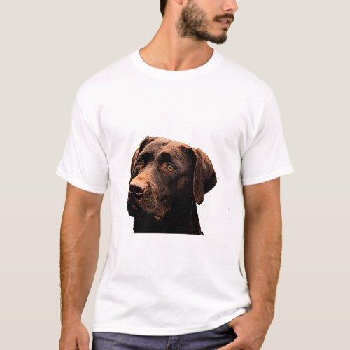 chocolate lab face T_Shirt