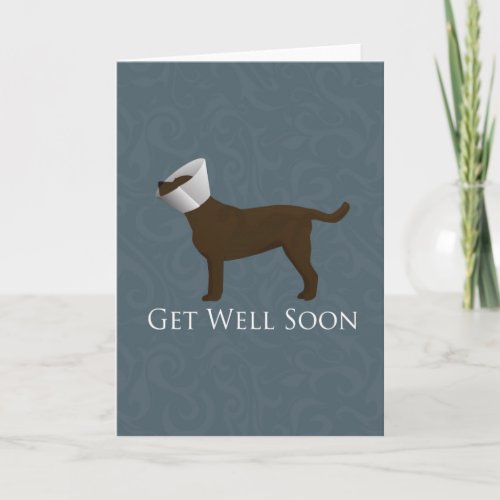 Chocolate Lab Get Well Soon Design Card