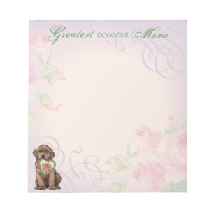 Chocolate Lab Heart Mom Notepad