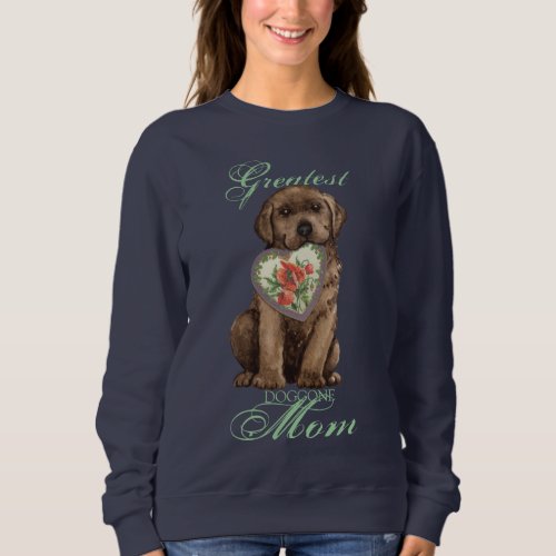 Chocolate Lab Heart Mom Sweatshirt