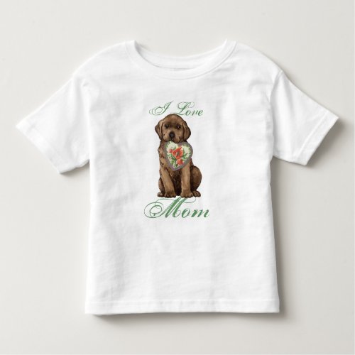 Chocolate Lab Heart Mom Toddler T_shirt