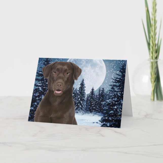 Chocolate Lab Holiday Card (Front)