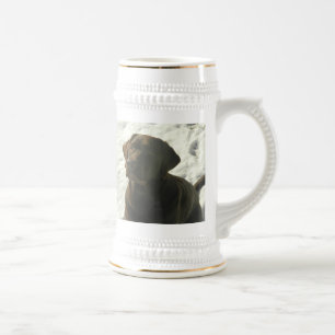 Chocolate Lab in The Snow Beer Stein