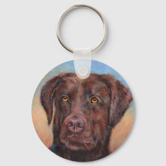 Chocolate Lab Keychain