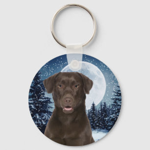 Chocolate Lab Keychain