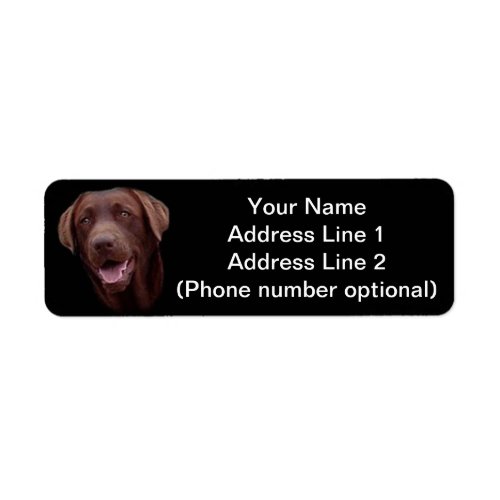 chocolate lab label