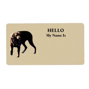Chocolate Lab Label