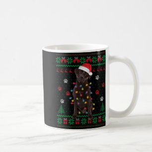 Chocolate Lab Labrador Christmas Lights Dog Ugly S Coffee Mug