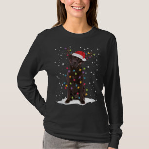 Chocolate Lab Labrador Christmas Tree Light Pajama T-Shirt