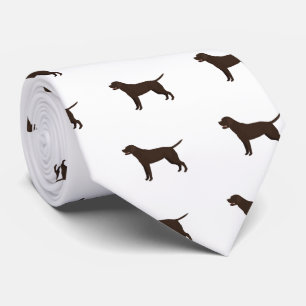 Chocolate Lab - Labrador Retriever Breed Silhouett Neck Tie