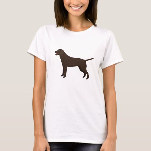 Chocolate Lab _ Labrador Retriever Breed Silhouett T_Shirt