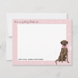 Chocolate Lab Labrador Retriever Holiday Note Card
