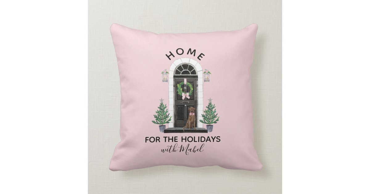 chocolate labrador pillow
