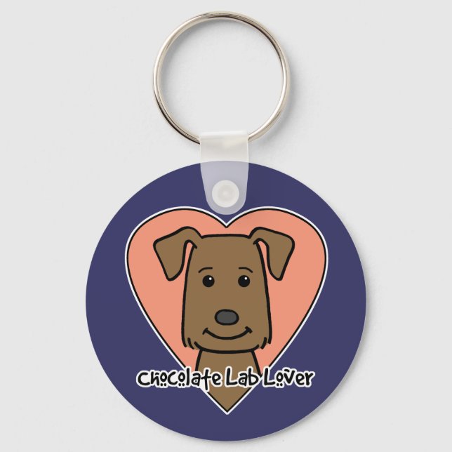 Chocolate Lab Lover Keychain (Front)