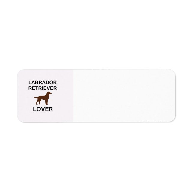 chocolate lab lover label (Front)
