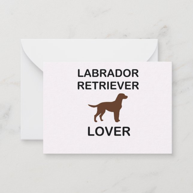 chocolate lab lover note card (Front)