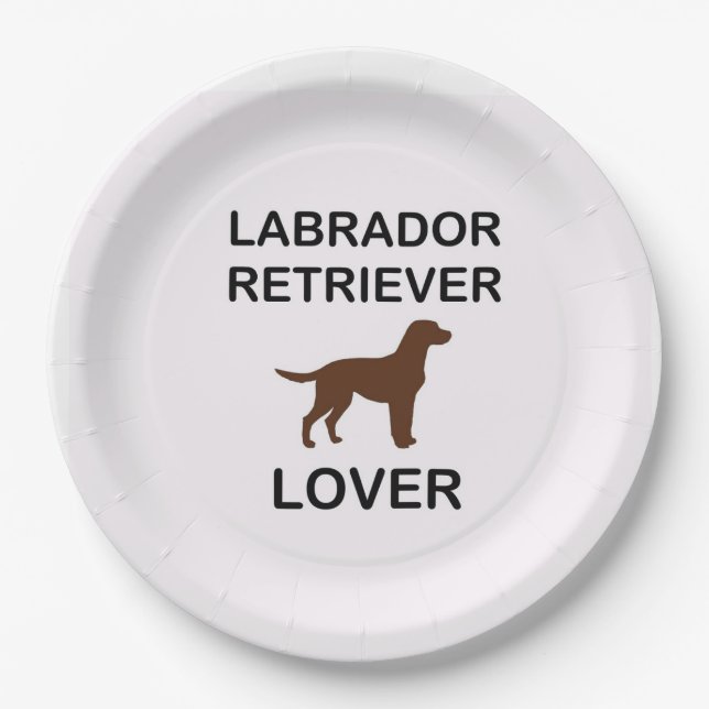 chocolate lab lover paper plates (Front)