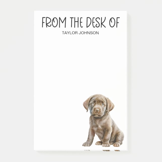 Chocolate Lab Lover Post-it Notes (Front)