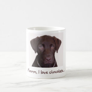 Chocolate Lab , Mmmm, I love chocolate... Coffee Mug