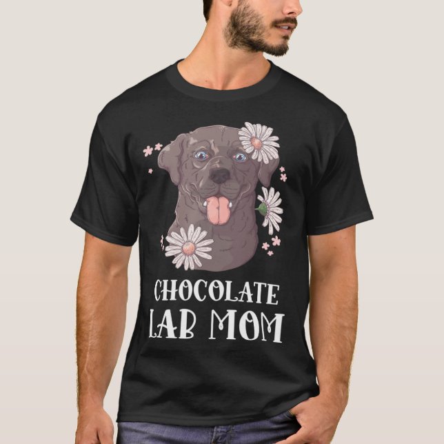 Chocolate Lab Mom Labrador Retriever Dog T-Shirt (Front)