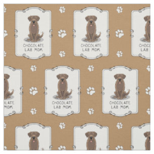 Chocolate Lab Mom (Labrador Retriever Mom) Cute Fabric