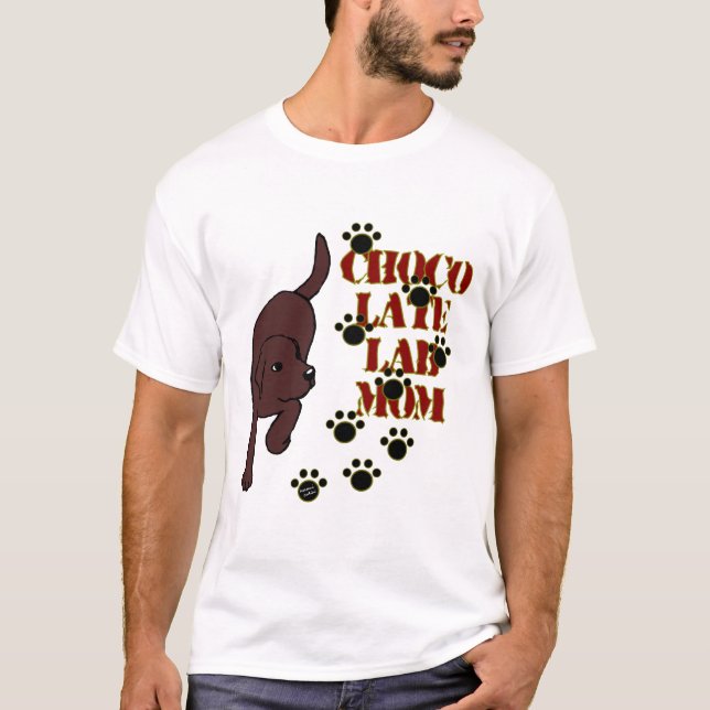 Chocolate Lab Mom T-Shirt (Front)