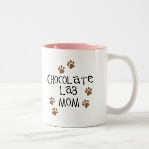 Chocolate Lab Mom Two-Tone Coffee Mug