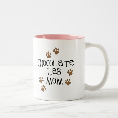 Chocolate Lab Mom Two_Tone Coffee Mug