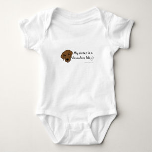 Chocolate lab - more breeds in shop baby bodysuit