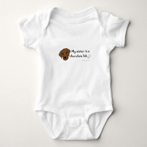 Chocolate lab _ more breeds in shop baby bodysuit