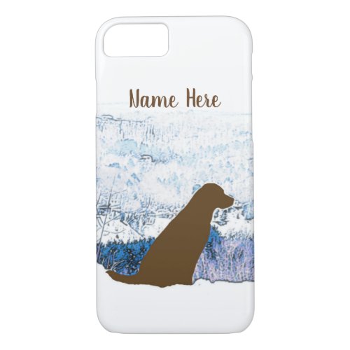 Chocolate Lab _ Mountain Views iPhone 87 Case