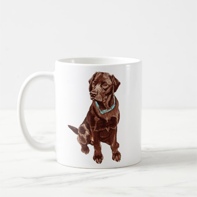 Chocolate Lab Mug (Left)