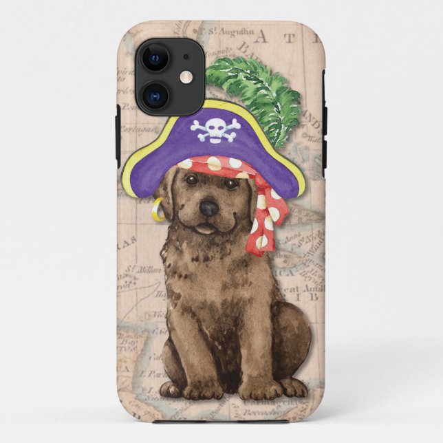 Chocolate Lab Pirate Case-Mate iPhone Case (Back)