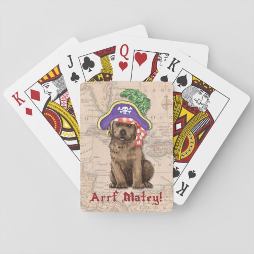 Chocolate Lab Pirate Poker Cards