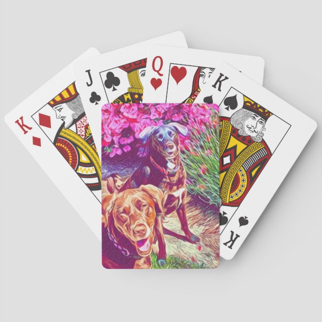 chocolate lab poker cards (Back)
