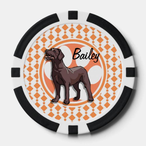 chocolate lab poker chips