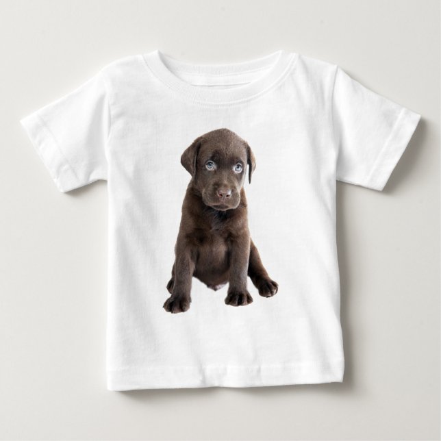 Chocolate Lab Puppy Baby T-Shirt (Front)